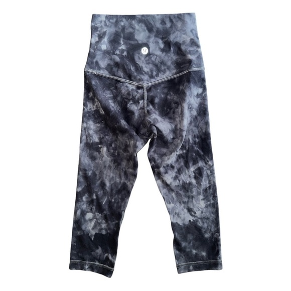 Lululemon Align High Rise Crop 17" Diamond Dye Pitch Grey Graphite Grey Sz 0 - Picture 7 of 10